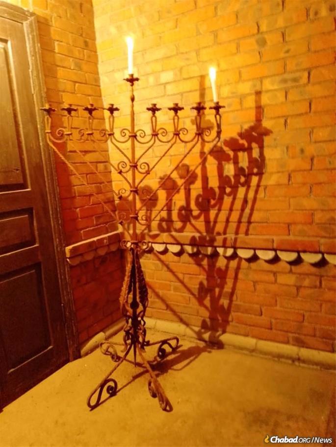 The menorah was once again lit on the first night of Chanukah.