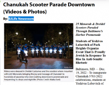 Chanukah Scooter Parade Downtown (Videos & Photos)
