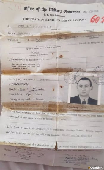 Identity document from early 1948, including his Auschwitz prisoner number.