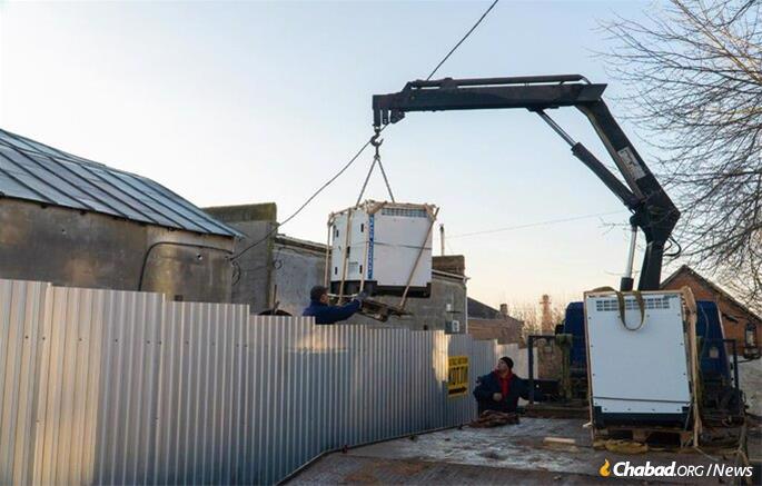Generators are being delivered to Jewish communal buildings all around Ukraine.