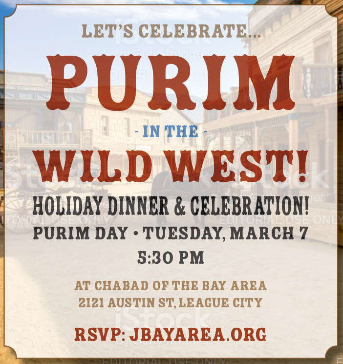 Save the Date - Purim 5783 - Wild West