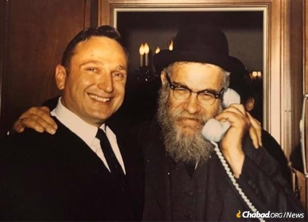 Ephraim Moscowitz gave countless hours to assist his his mentor and guide, Rabbi Shlomo Z. Hecht (right).