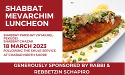 Shabbat Mevarchim Community Lunch