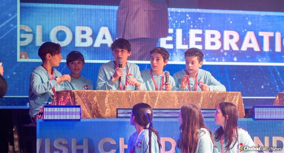 More than 300 Hebrew-school students from 26 countries in grades three through seven had the chance to test their Jewish knowledge at the JewQ competition. - Photo by Rosie Rimler/Merkos 302