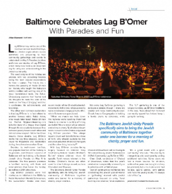 Baltimore Celebrates Lag B’Omer With Parades and Fun