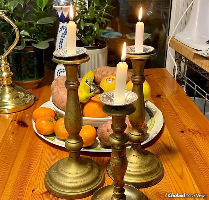 The set of heirloom candlesticks from “the old country” posted by Lori Roth Rosenberg.