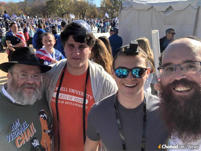 College students from around the nation traveled to the rally with their rabbis.