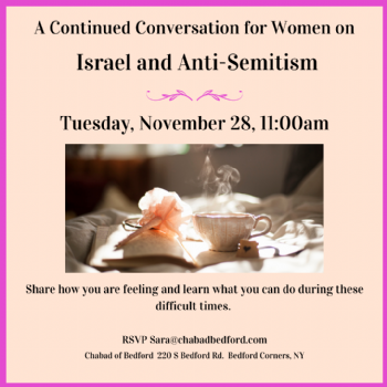 A Continued Conversation for Women on Israel & Anti-Semitism