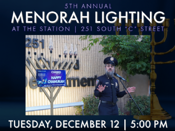 Menorah Lighting at the Police Station