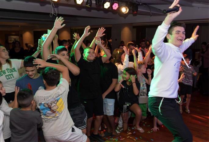 Children from communities near the Gaza border who were terrorized and traumatized on Oct. 7 find some joy and a dance party sponsored by Chabad in Eilat.