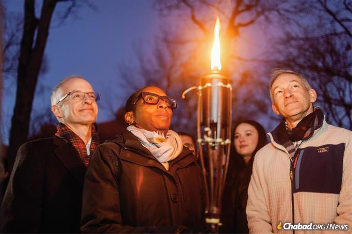 On the seventh night of Chanukah, the Jews of Harvard were joined by university President Claudine Gay.
