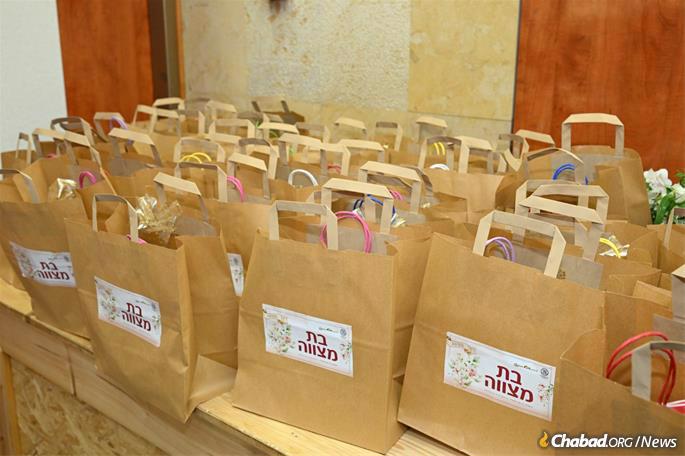 Each girl received a take-away bag of gifts.