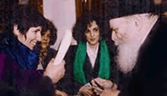 Dr. Susan Handelman (left) with the Rebbe in 1992.