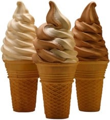 Ice cream cones - three