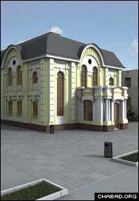 An artist’s rendition of Kherson, Ukraine’s new synagogue.