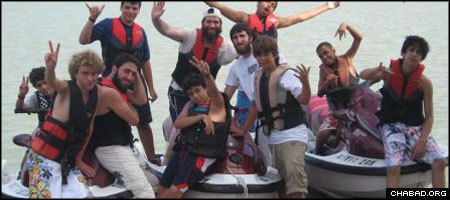 For the children at Camp Gan Israel in South Padre Island, Texas, summer fun means jet skis and deep-sea fishing.