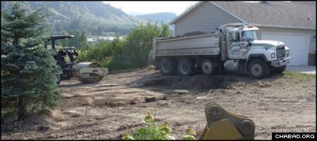 Crews work on a new Jewish ritual bath in Montana, likely the first in the northern state.