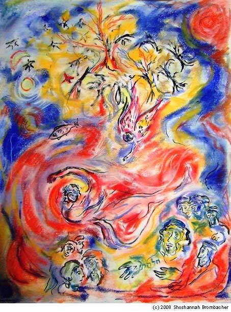 &quot;Joseph&#39;s Dreams&quot; by Shoshannah Brombacher; pastel and ink on paper , 24 X 18 inches, New York, 2008