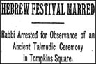 New York Times Reports on Birkat Hachamah in 1897