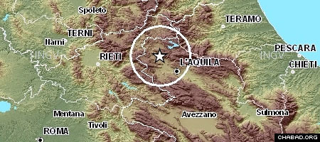 At least four Israeli citizens believed to be in the mountainous region northeast of Rome were unaccounted for Monday morning following a major 6.3 magnitude earthquake.