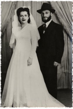 Chaim Meir and Esther Bukiet’s wedding picture.