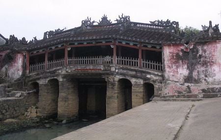 An ancient bridge in Hoi An.