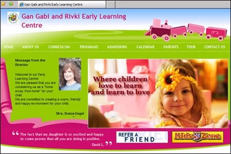 Site internet du jardin d'enfants Holtzberg à East Bentleigh