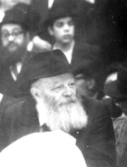 During a farbrengen with the Rebbe