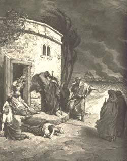 &quot;Bad News Reaches Job&quot; - an engraving by Gustave Dor&#233;