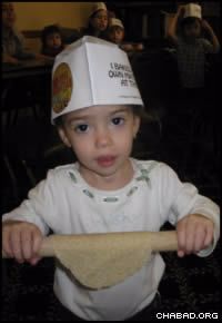 Preschoolers got to make matzah at a model bakery run by the Chabad Jewish Enrichment Center of Chestnut Ridge, N.Y.