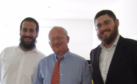 Roving Rabbis, Moshe Frank and Berri Spitezki with Mr. Thomas Kupfer, Swiss Ambassador to S. Korea.