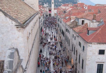 The main street of old Dubrovnik.