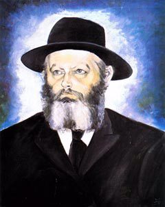The Rebbe -- a painting by chassidic artist Hendel Liberman
