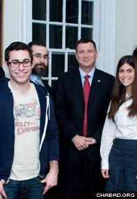 University of Pennsylvania sophomore Lauren Gibli, right, helped organize a large Shabbat dinner at her Ivy League school.