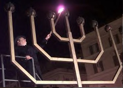 Rome, Italy - Publicizing the Chanukah Miracle