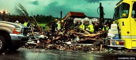 Half of Joplin, Mo., was reduced to piles of rubble after the second-deadliest tornado in U.S. history plowed through the center of town Sunday night. (Photo: Clint McManaman)