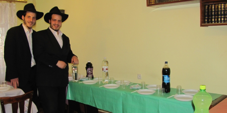 Friday afternoon, the tables are set and our 30 Shabbat guests are about to arrive.
