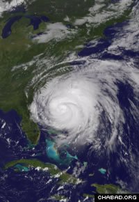 A satellite image shows the slowly approaching Hurricane Irene. (Photo: NASA Goddard Space Flight Center)
