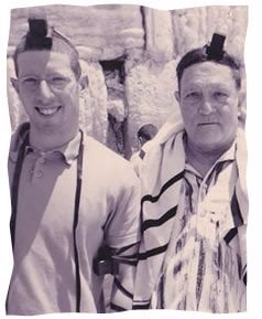 At the Kotel with my father the day of my wedding, 2003.