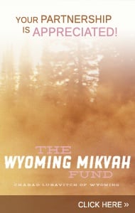 The Wyoming Mikvah Fund |  Become a Partner today!
