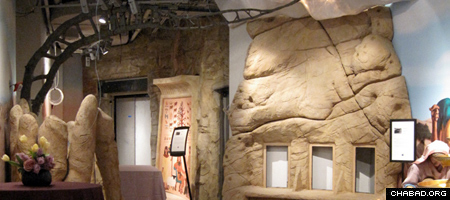 A representation of the biblical Jacob’s Ladder is part of the Jewish Children’s Museum’s new fourth-floor exhibit highlighting the long history of the Jewish people.