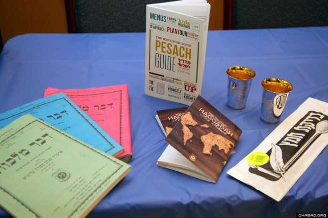 Hundreds of yeshiva students received special kits comprising among other items, unique Passover Haggadahs, for their journeys to 190 different locations around the globe to run Seders on behalf of Merkos L’Inyonei Chinuch, the educational arm of Chabad-Lubavitch.