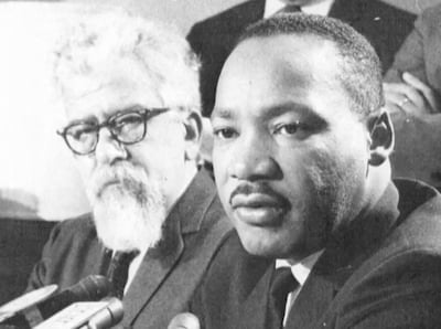 Martin Luther King with Abraham Joshua Heschel