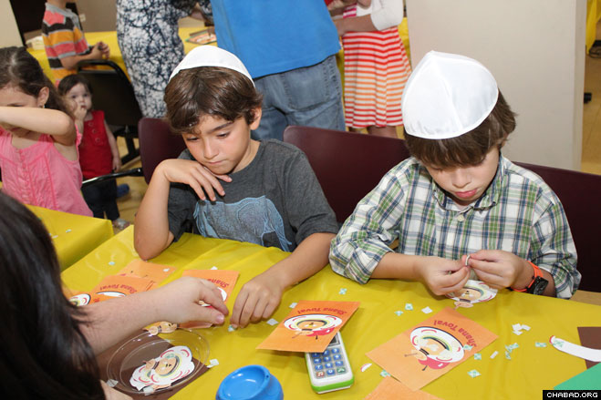 According to organizers, more than 25 children and their parents turned out for the event, which included arts and crafts, a hands-on shofar factory and a video explaining the process.