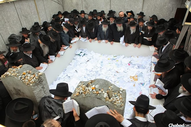 During the Rebbe's lifetime, he would frequent the Ohel, which is also the resting place of his father-in-law, the sixth Lubavitcher Rebbe, Rabbi Yosef Yitzchak Schneersohn, of righteous memory. He would go two, three, four and sometimes even six times a week, bringing people’s troubles and prayer requests to the holy site. (Photo: Photo: Meir Alfasi / Chabad.org)