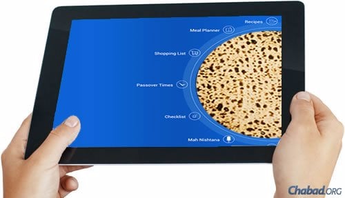 Neatly organized around a circular shmurah matzah, the “Passover Assistant” app’s features range from a Passover meal planner and shopping list to a customizable “Mah Nishtanah” trainer.