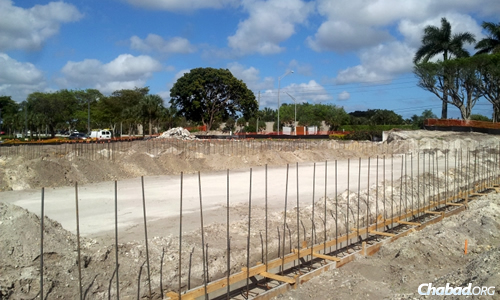 Groundbreaking and development on a new building for Chabad of West Boca Raton, Fla., is in full swing, almost a long block away from the old quarters in a shopping center.