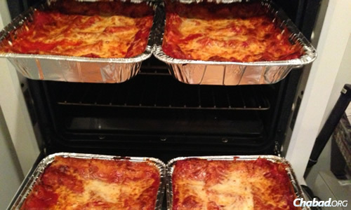 Cheese lasagnas are also on the menu for a dairy buffet luncheon event on Wednesday, complete with a reading of the Ten Commandments and a children&#39;s program.