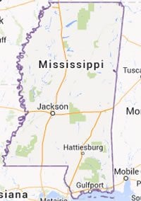 Biloxi is on Mississippi&#39;s Gulf Coast, east of Gulfport. (Map: Google)