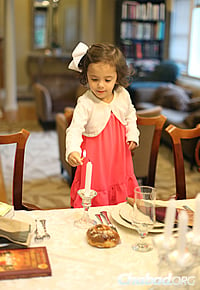 The Grossbaums were also celebrating the traditional first Shabbat candle-lighting of their 3-year-old daughter, Liba. (Photo: Mendel Grossbaum)